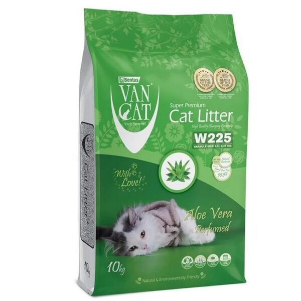 VanCat® Litière agglomérante pour chat parfumée à l'aloe vera 10KG