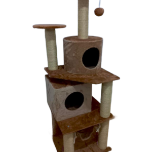 Arbre à chat multi-niveaux avec tunnel