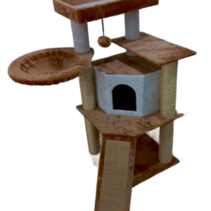 Arbre à chat avec plateformes et niche centrale