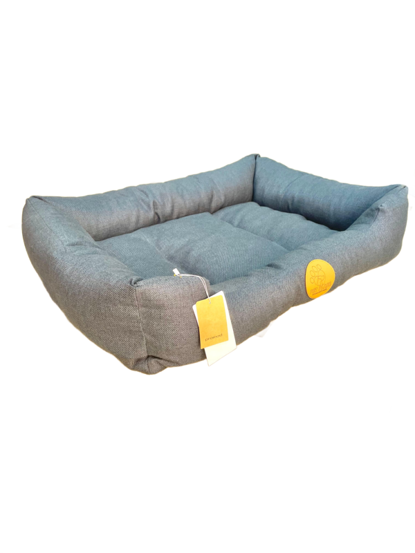 Coussin Gris avec Rebords Rembourrés